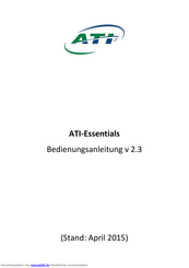 ATI Essentials Bedienungsanleitung