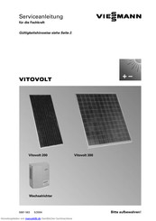 Viessmann Vitovolt 200 Serviceanleitung