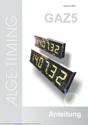 ALGE-Timing GAZ 5 Anleitung