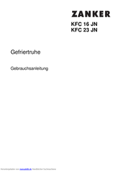 ZANKER KFC 34 JN Gebrauchsanleitung