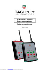 TAG Heuer HL 670 Data Bedienungsanleitung
