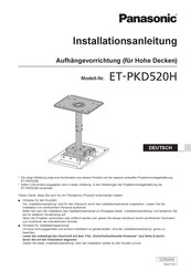 Panasonic PT-PKD520H Installationsanleitung
