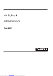 ZANKER ZKC 2005 Gebrauchsanleitung