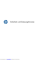 HP t150 Zero Client MultiSeat Sicherheits- Und Zulassungshinweise