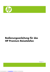 HP Premium Reisetelefon Bedienungsanleitung