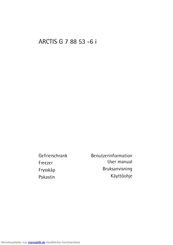 Aeg Electrolux ARCTIS G 7 88 53 -6 i Benutzerinformation