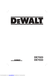 DeWalt DE7033 Bedienungsanleitung
