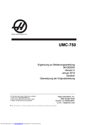 Haas UMC-750 Bedienungsanleitung
