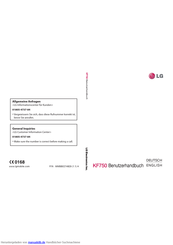LG KF750 Benutzerhandbuch