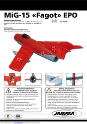 Jamara MiG-15 Fagot EPO Gebrauchsanleitung