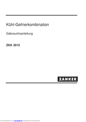 ZANKER ZKK 3015 Gebrauchsanleitung