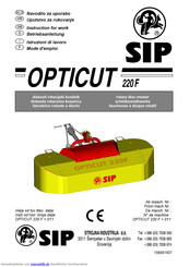 SIP Opticut 220F Betriebsanleitung