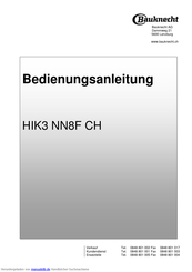 Bauknecht HIK3 NN8F CH Bedienungsanleitung