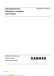 ZANKER ZKK 0290 K Gebrauchsanweisung