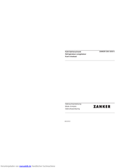 ZANKER ZKK 0230 K Gebrauchsanweisung
