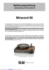 ELAC Miracord 90 Bedienungsanleitung