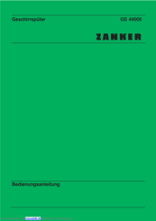 ZANKER GS 44005 Bedienungsanleitung