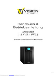 Vision Marathon 3KVA - PF0.8 Handbuch Und Betriebsanleitung