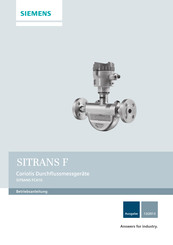 Siemens SITRANS FC410 Betriebsanleitung