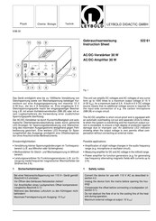 LEYBOLD 522 61 Gebrauchsanweisung