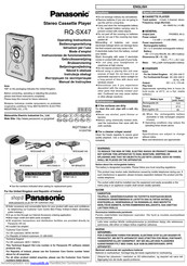 Panasonic RQ-SX47 Bedienungsanleitung
