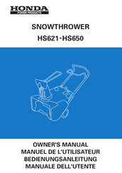 Honda HS621 Bedienungsanleitung