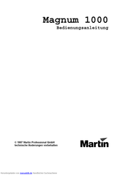 Martin Magnum 1000 Bedienungsanleitung