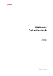Canon PIXMA MX454 Handbuch