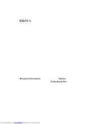 Electrolux B9879-5 Benutzerinformation