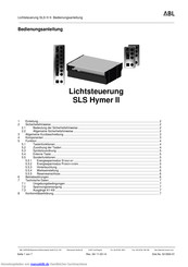 ABL SLS Hymer II Bedienungsanleitung
