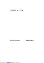 AEG Electrolux LAVAMAT 47330 W Benutzerinformation