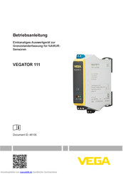 Vega VEGATOR 111 Betriebsanleitung