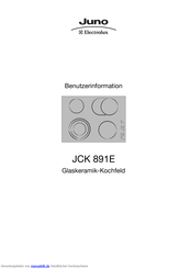 JUNO JCK 891E Benutzerinformation