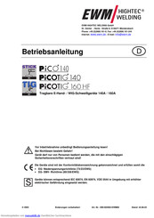 EWM PICOTIG 140 Betriebsanleitung