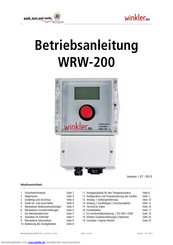 winkler WRW-200 Betriebsanleitung