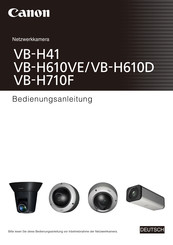Canon VB-H610VE Bedienungsanleitung