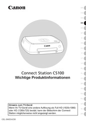 Canon CS100 Wichtige Produktinformationen