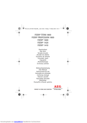 AEG Electrolux FOEN PROFESSION 1800 Gebrauchsanweisung