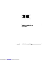 ZANKER Classic 6101 Gebrauchsanweisung