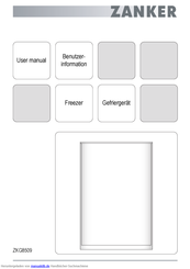 ZANKER ZKG8509 Benutzerinformation