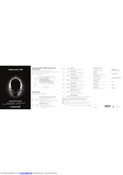 Dell Alienware 15 Schnellstart Handbuch