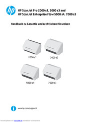 HP ScanJet Pro 2000 s1 Handbuch Zu Garantie Und Rechtlichen Hinweisen