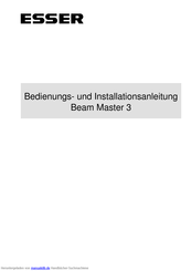 Esser Beam Master 3 Bedienungs- Und Installationsanleitung