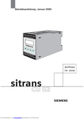Siemens sitrans cu 02 Betriebsanleitung