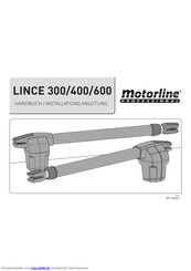 Motorline LINCE 400 Handbuch, Installationsanleitung