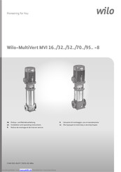 Wilo Wilo-MultiVert MVI 52-8 Einbau- Und Betriebsanleitung