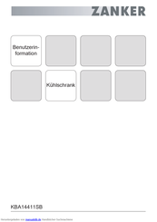 ZANKER KBA14411SB Benutzerinformation