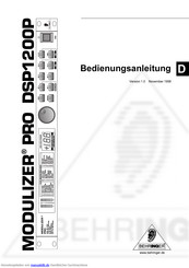 Behringer Moduizer Pro DSP 1200P Bedienungsanleitung