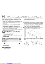 Dell PowerConnect J-EX4500 Schnellstart Handbuch