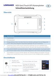 Lowrance HDS Gen2 Touch Schnellstartanleitung
